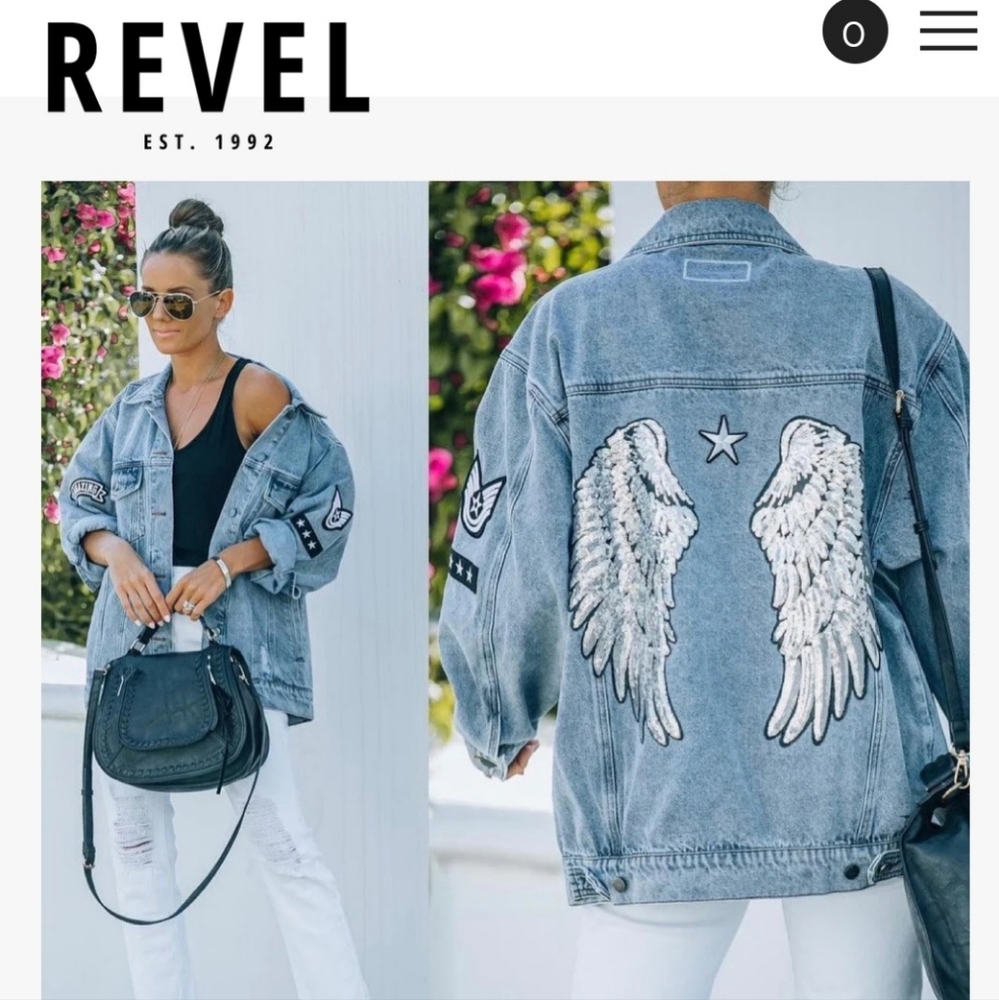 Angel wings denim Jacket
